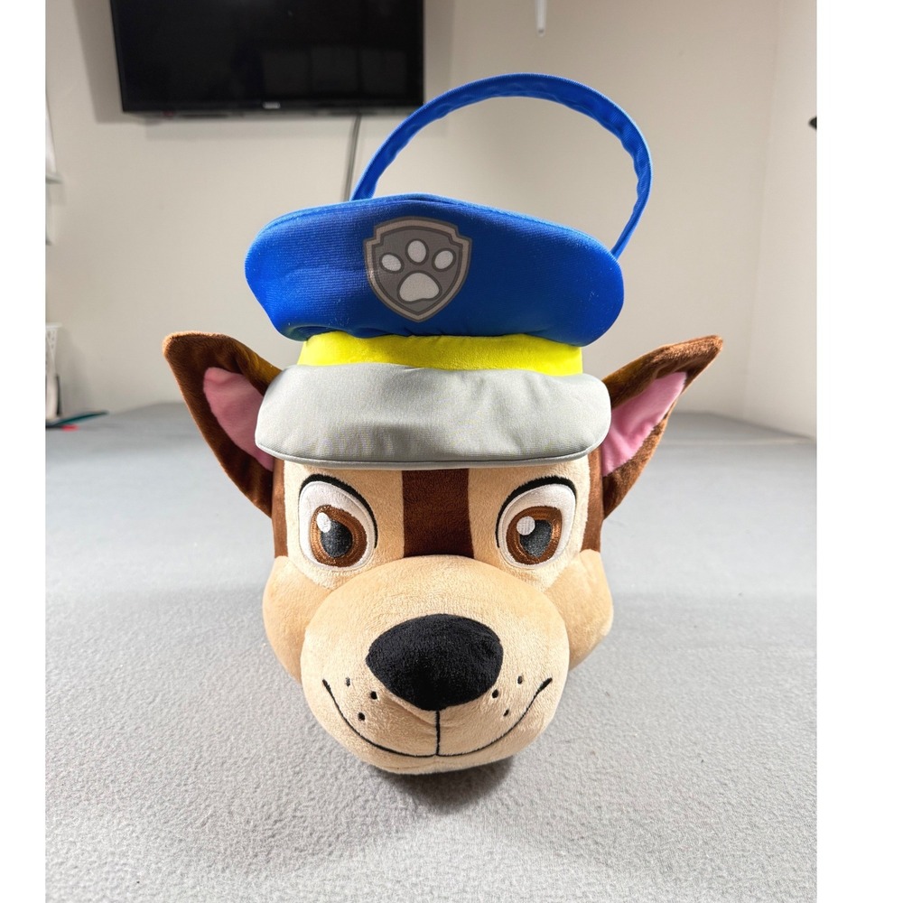 Paw Patrol Chase Police Plush Jumbo Easter Basket Bucket‎ Nickelodeon 2025
